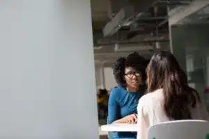 Human Resources Interview in a coworking space