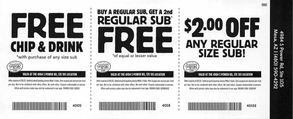 Grab a Jersey Mike’s Coupon at The Works